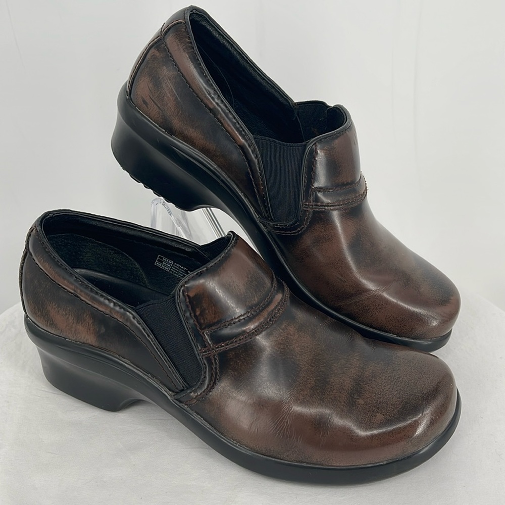 Ariat Womens Brown 10006808 Sutter Leather Solid Professional‎ Clogs Shoes 8.5B